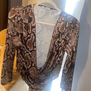 Zara animal print bodysuit